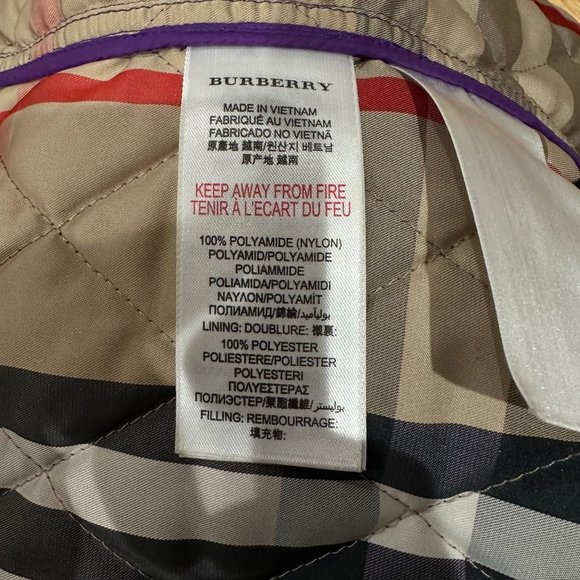 Burberry Children Quilted Kid's Jacket Purple Girl Size 5Y Cute Spring Snap Kids - Picture 3 of 4